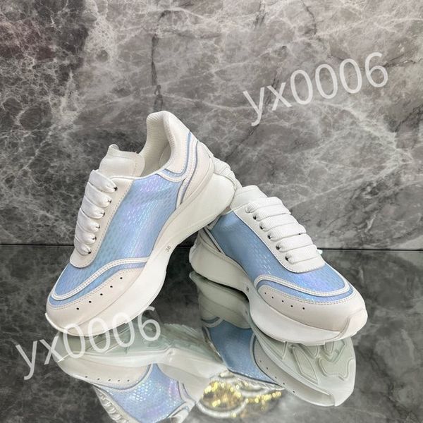 

2023 luxurys designer sneaker men women reflective casual shoes genuine leather sneakers party calfskin quality shoe, Black