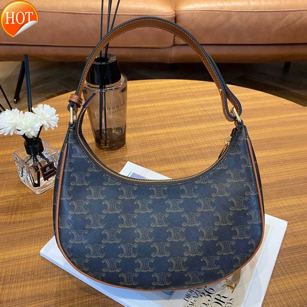 

women's designer bags 2023 new arc de triomphe one shoulder french stick old flower crescent armpit bag fashion handbag niche trend bag