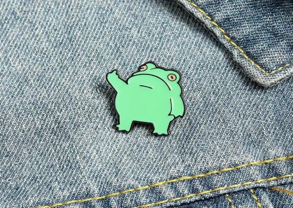 

frog enamel brooches pin for women fashion dress coat shirt demin metal brooch pins badges promotion gift 2021 new design4412936, Blue