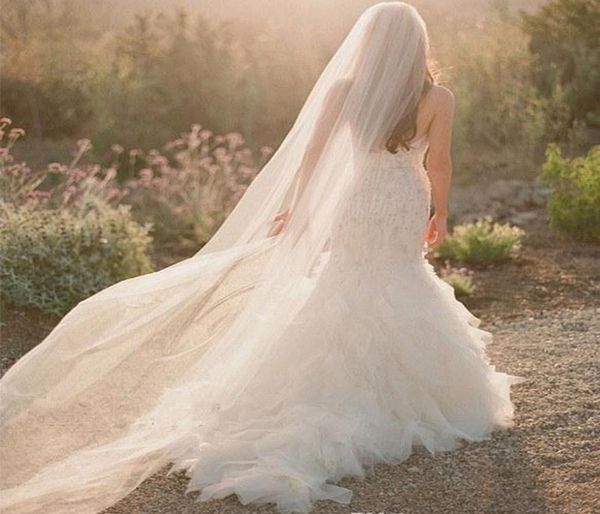 

08m2m3m5m10m15m30m length one layer white or ivory veil for bride wedding bridal long veil cathedral with comb bride veils8956332, Black