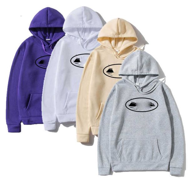 

designer mens hoodies corteizs demon island pullovers womens ship printed hoodie oversized jumpers winter warmer sweater couples sweatshirt, Black