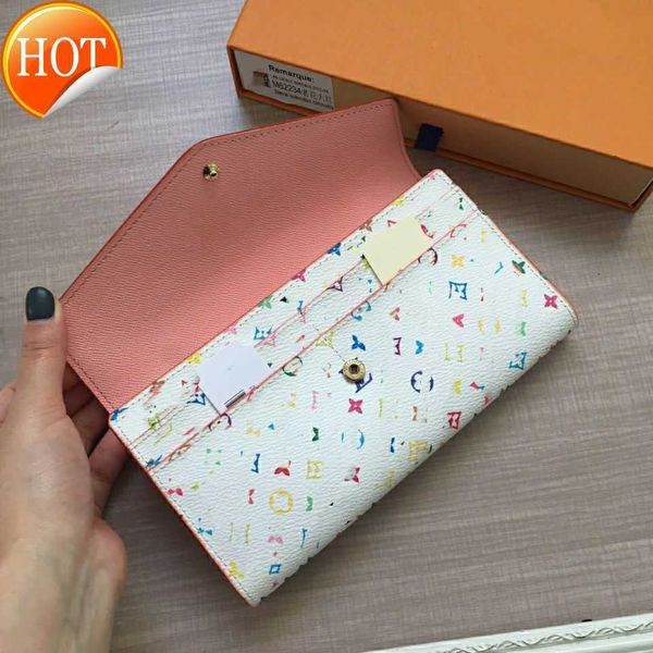 

luxury brand designer wallets card bag 2023 new women's fashion texture purse multifunctional portable buckle gift box packaging factor, Red;black