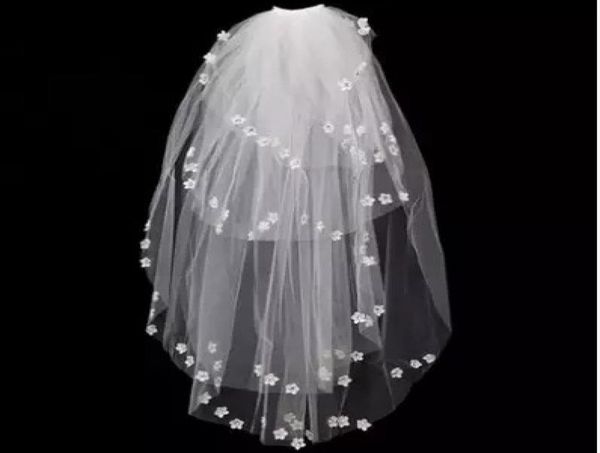 

white princess flower girl wedding veil flower petails appliques kids accessories kids formal wear bridal veils princess headpiece7658398, White;red