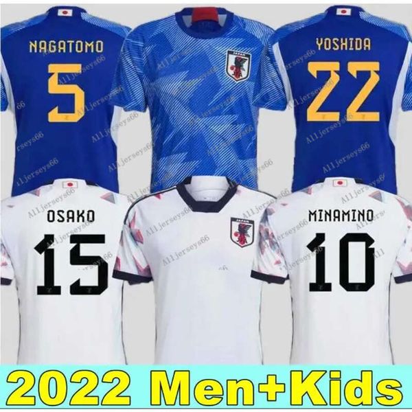 

3xl new new 4xl japan 2022 soccer jerseys isagi atom tsubasa minamino asano doan maeda kubo women men kids kit 2023 japanese uniforms 22 23, Black;yellow