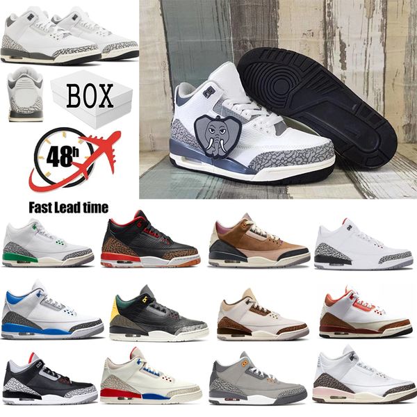 

jumpman 3 3s basketball shoes mars stone white cement wizards cardinal red black gold kumquat pine green lucky green dark iris muslin sport