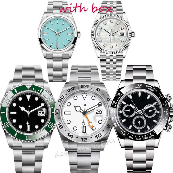 

mens watch classic luxury designer mechanical watch automatic movement stainless steel strap 41mm36mm night glow waterproof sapphire glass f, Slivery;golden