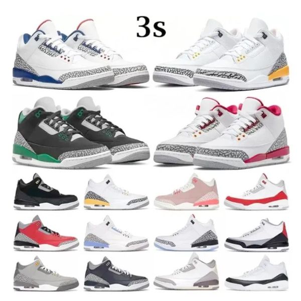 

new jumpman 3s women men 3 basketball shoes muslin oreo white cement black cat slim shady cardinal racer true blue varsity royal black gold