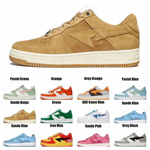 

designer shoes for mens womens bapestas outdoor trainers patent leather black white shark sax blue red abc camo green white flats riding wal