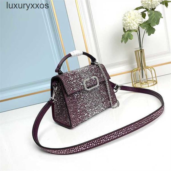 

luxury valention bag women designer crystals tote with fsfe bags brass gradient diamond inlaid handheld one shoulder crossbody