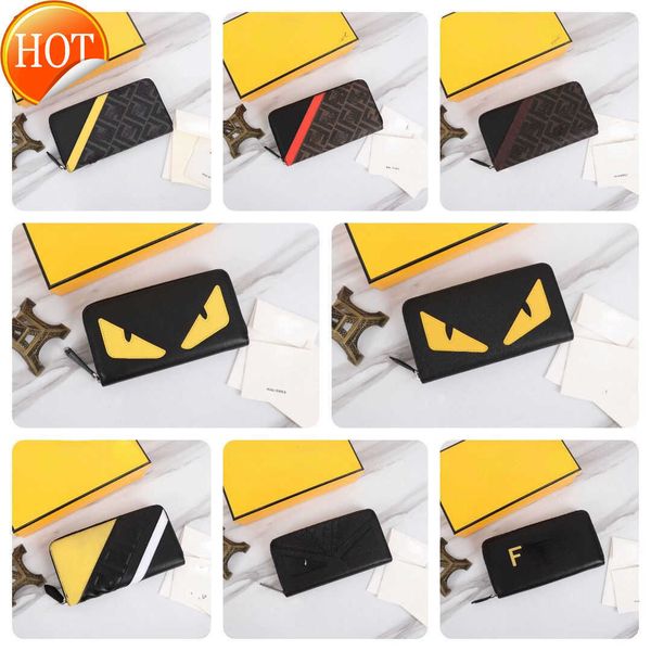 

brand designer change purse card pack handbag zipper wallet leather multi clip small monster fashion handbag long for men and women factory