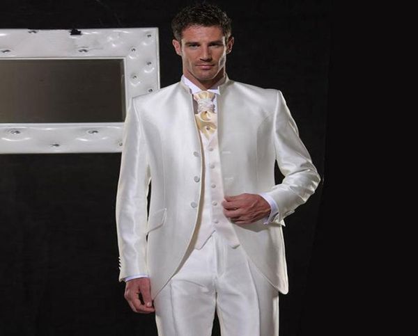 

and fine mandarin lapel groomsmen three buttons groom tuxedos men suits weddingpromdinner man blazerjacketpantstie2248526, Black;gray