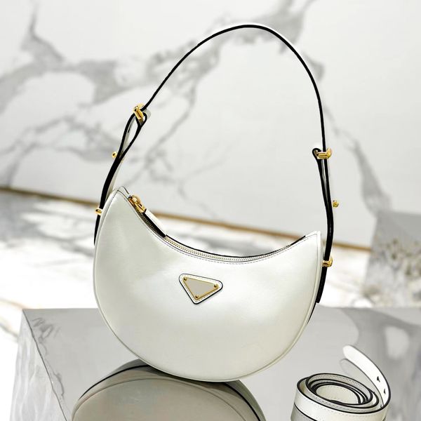 

summer sling brown triangle prad half moon bag genuine leather luxurys cross body womens totes wallets girls clutch bagsr handbag designe me