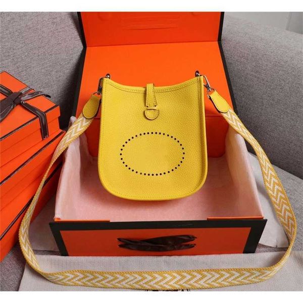 

evelyn h home luxury leather women's bag mini cowhide evelyn one shoulder crossbody hollow out h bucket bag