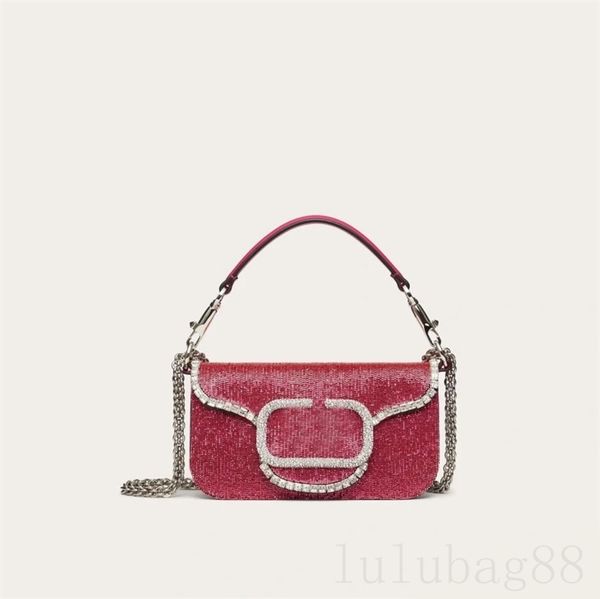 

designer wallet diamond womens bag solid color shoulder crossbody pochettes ordinary traveler classical sheepskin lining luxury bag pink bla