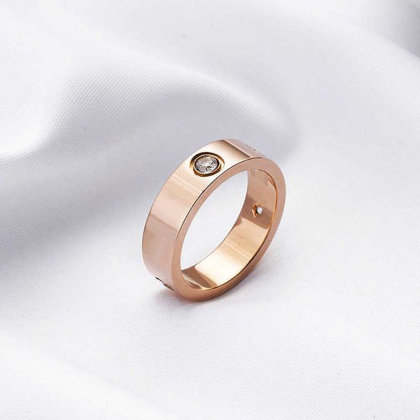 

counter quality classic rose gold carti ring women's titanium fashion net red jewelry personality versatile w32q, Silver