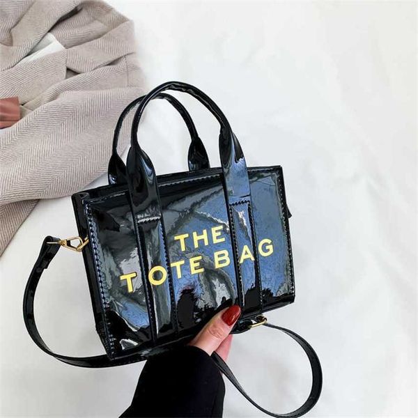 

fashion lacquer leather letter tote bag 2023 new trend one shoulder women's bag ins crossbody bag 50% clearance sale