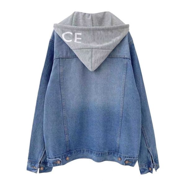 

womens designer ce hooded jackets denim woman short coats autumn spring style slim for lady jacket designer coat with button letters classic, Black;brown