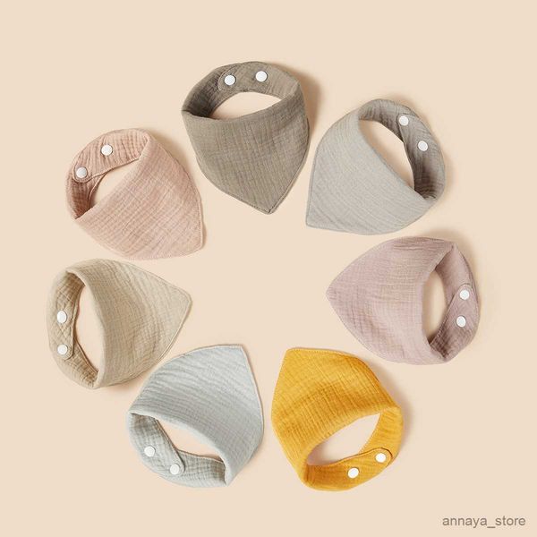 

bibs burp cloths triangle saliva towel baby bibs infant cotton bib newborn solid color bandana burp cloth for boy girl feeding drool bibs r2