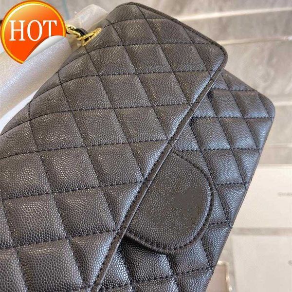 

women's brand designers shoulder bags fashion classic caviar grain skew texture real leather gold chain single crossbody factory direct