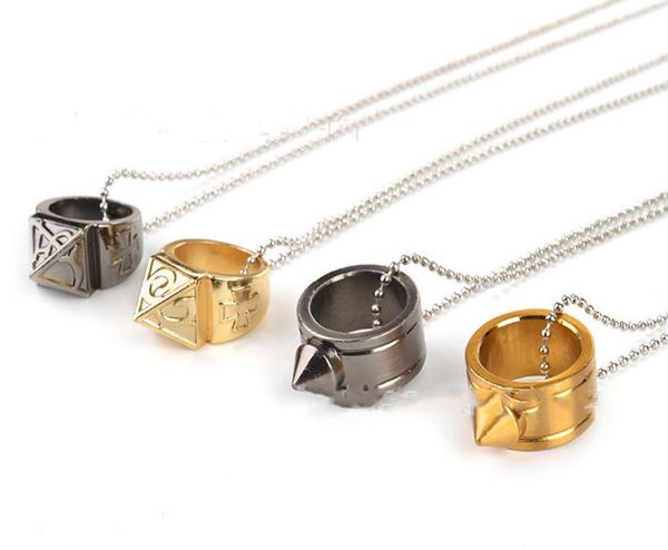 

selfdefense defense ring creative necklace with lanyard ring single finger buckle escape selfdefense joint protector knuckle dus2581582