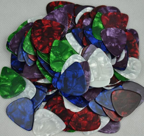 

lots of 100 pcs heavy 1mm blank guitar picks plectrums no print celluloid assorted colors1646752