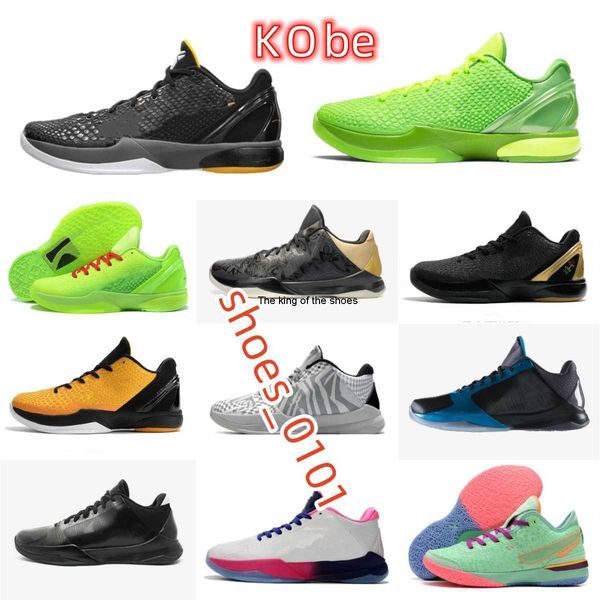 

mamba 6 basketball shoes mens grey silver red air zoom 5 designer six series what if 7 8 lakers protro system metallic gold sports trainers, Black