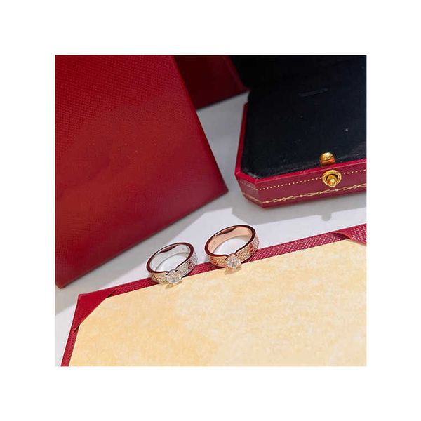 

designer 925 sterling silver no notice ring women's high carbon diamond personalized fashion trend japanese and korean carti same style