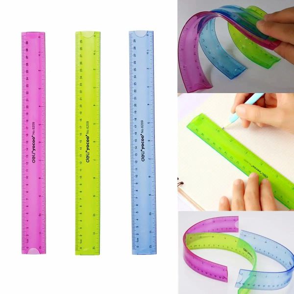 

30cm super flexible ruler sing sizers rule measuring tool stationery for office school