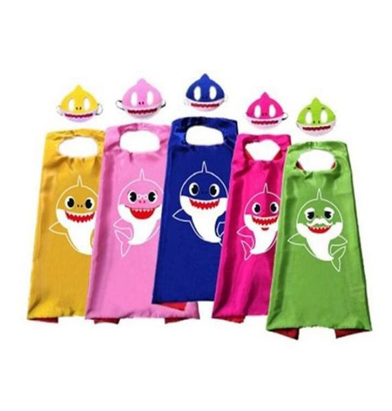 

carton superhero cape mask set for kids birthday gifts halloween cartoon cosplay cape children costumes5183270, Blue
