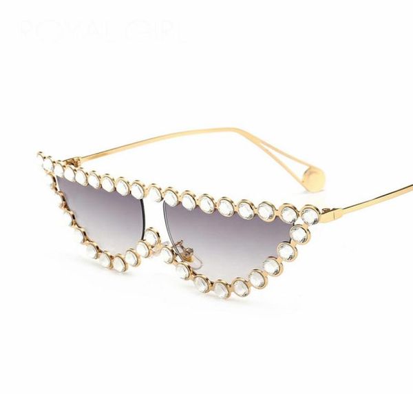 

sunglasses women new fashion cat eye sun glasses female diamond flat eye wear uv4002757582