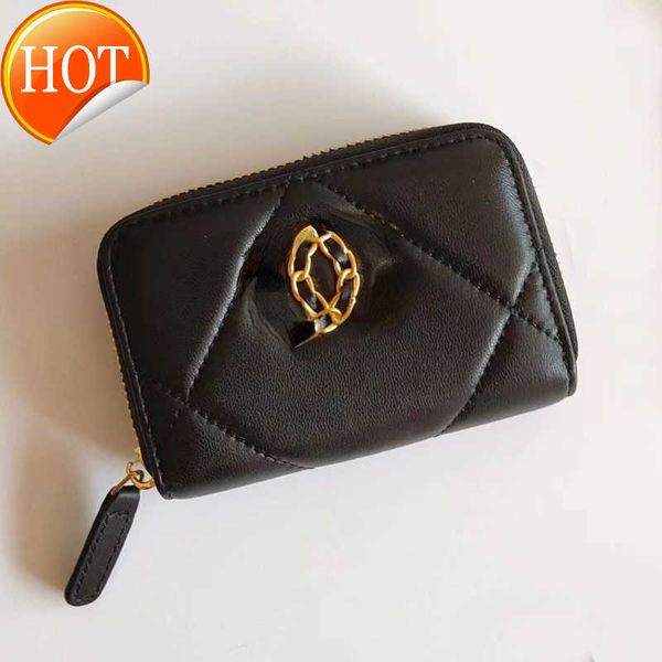 

luxury brand designer change coin purse wallet card pack small fragrant bag wallets women's short ins red same macaron color matching m, Red;black