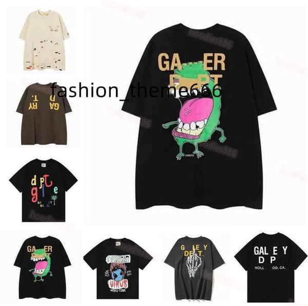 

men's t-shirts galleryes depts designer summer gallary shirt alphabet printed star same round neck short sleeve t-shirt for men and wom, White;black