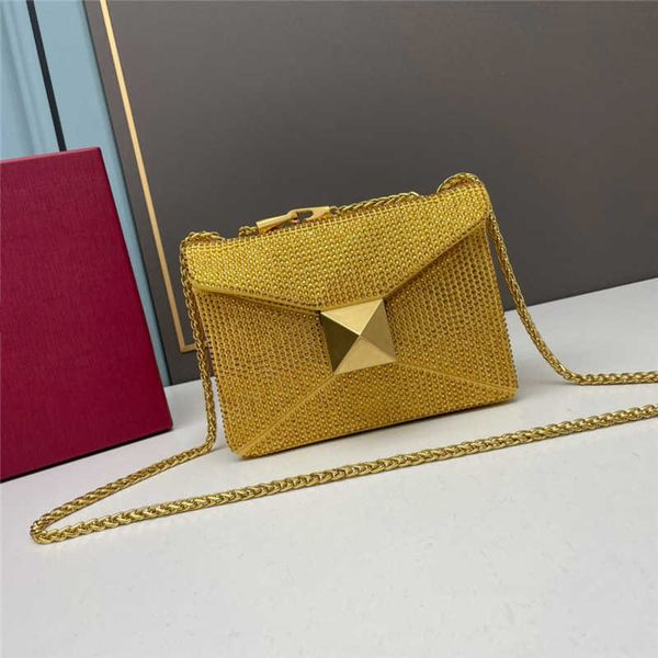 

designer women valentino one stud bag 825e luxury bust down tote bags fashionable diamond inlaid crystal chain handbag rivet flap leather sh