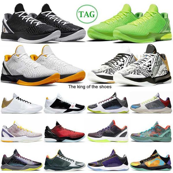 

laker mamba 6 protro basketball shoes mambacita grinch think pink 5 alternate bruce lee del sol big stage lakers mens womens outdoor trainer, Black