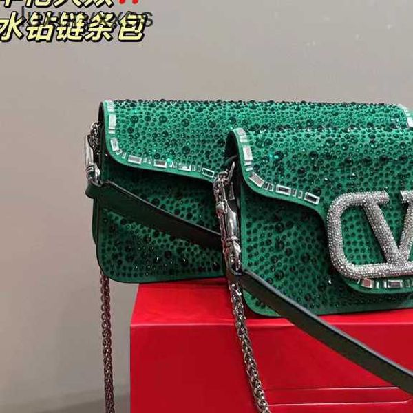 

fashion light luxury valention bag women crystal water diamond toteletter inlaid diamond chain one shoulder crossbody bag