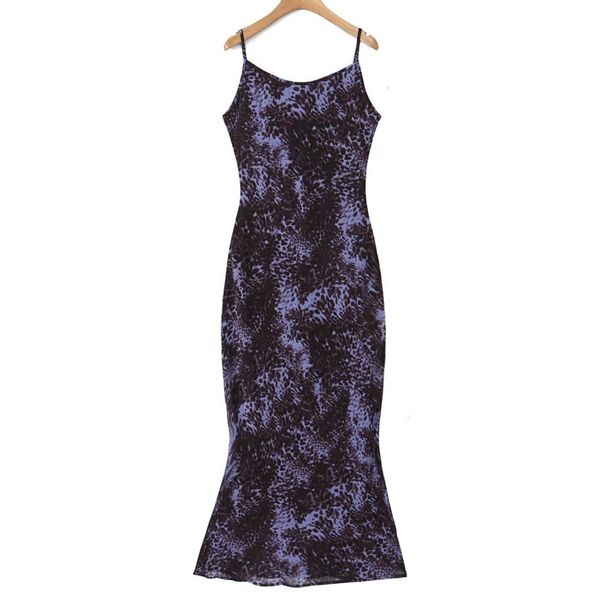 

plus size dresses good quality size mermaid dres clothes 2023 summer purple leopard diagonal cut vneck onepiece oversized curve 230627, Black