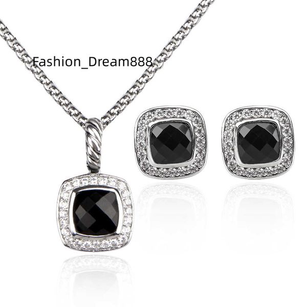 

earrings bracelet jewelry set faux sapphire rope ring pendant and earring set design women men gifts, Black