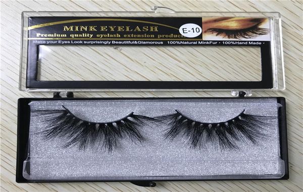 

25mm long 6d mink hair false eyelashes to make eyelash lengthening version by hand with box 15style dhl 9613427