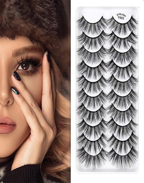 

false eyelashes 10 pairs 3d mink lashes natural dramatic fluffy soft wispy makeup fake extension beauty tools8181854
