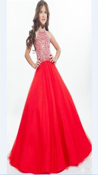 

red ritzee crystals girls pageant dresses a line beading crystal shiny kids gown sweet party communion gown3160311, White;red