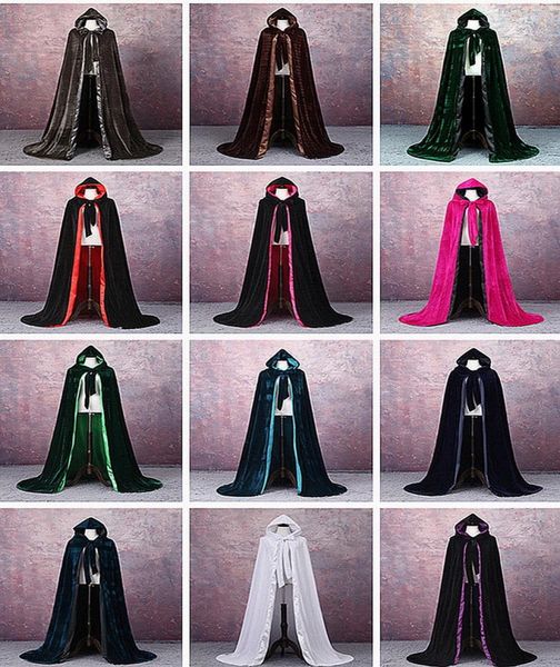 

pageant wedding cloak velvet cloak halloween wizard princess carnival performance party christmas outdoor cloak4230870, White