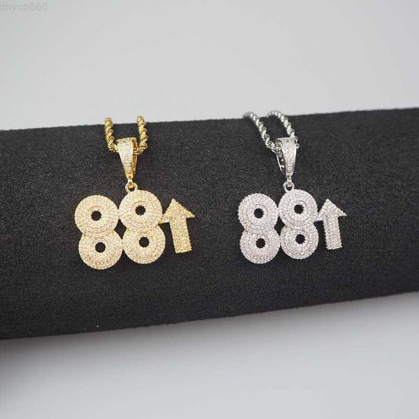 

popular 88 up hip hop silver pendant same style of famous rap singer