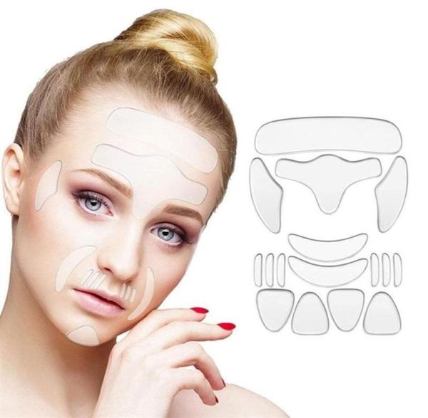 

16pcs reusable silicone patches anti rimpel pads silicone wrinkle removal sticker face forehead neck eye sticker skin care patch 26372395