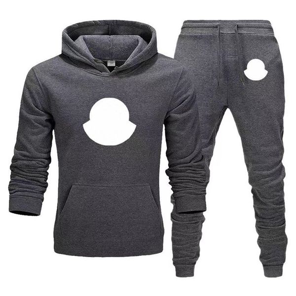 

23ss mens tracksuits designer tracksuits men hooded sports set autumn and winter casual men's clothing high-quality matching clothing f, Gray