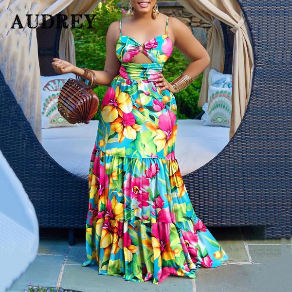 

plus size dresses elegant sling size dress printing boho beach mixi leisure vacation vestidos fashion summer woman 2023 230627, Black