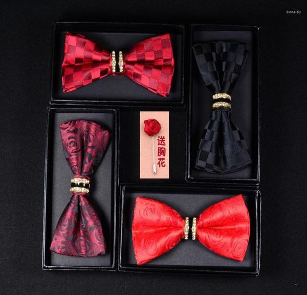 

bow ties fashion korean elegant gentleman flower wedding party retro butterfly gravata gorgeous tie for man gifts5801606, Black;gray