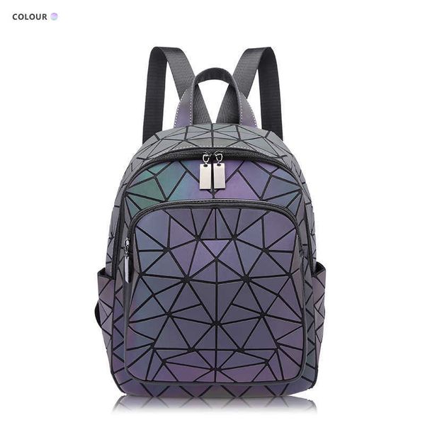 

2023 new backpack anti-theft luminous backpack lightweight and large capacity backpack fashion lingge backpack for women