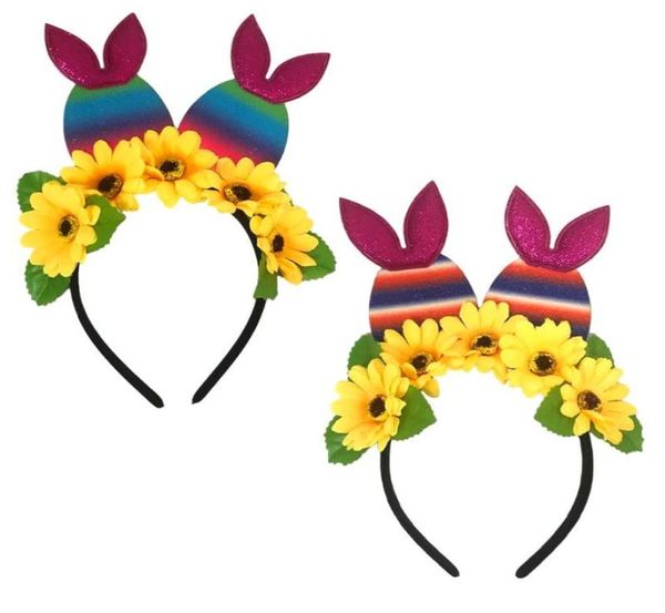 

bandanas easter headband flower party headbands wedding girl hair floral bridal ears rose spring hoop head accessories headpieceba6695963, Blue;gray