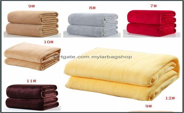 

blankets home textiles garden warm flannel fleece soft solid colors bedspread plush winter summer throw blanket for bed sofa 13 db5750080