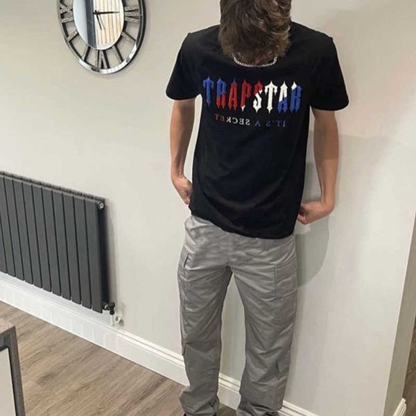 

trapstar short sleeve t shirt and shorts grey t-shirt harajuku clothes street women clothing streetwear hip hop tshirt men, Black;brown